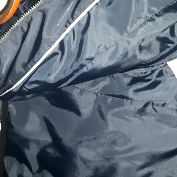 Nautica Faux Fur Trim Puffer Jacket in Navy Blue - Picture 15 of 15